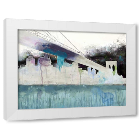 Painted City White Modern Wood Framed Art Print by Art Atelier Alliance
