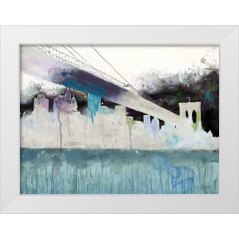 Painted City White Modern Wood Framed Art Print by Art Atelier Alliance