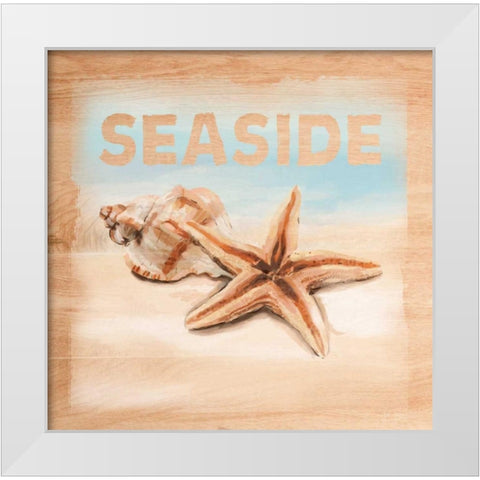 Natural Ocean Seaside White Modern Wood Framed Art Print by Art Atelier Alliance