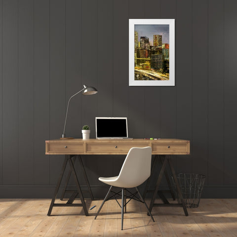 Metropolis 4 White Modern Wood Framed Art Print by Art Atelier Alliance