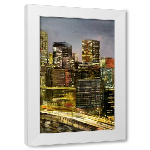 Metropolis 4 White Modern Wood Framed Art Print by Art Atelier Alliance