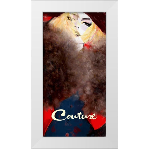 Couture Inspired White Modern Wood Framed Art Print by Art Atelier Alliance