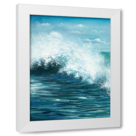 Coastal Wave 1 White Modern Wood Framed Art Print by Art Atelier Alliance