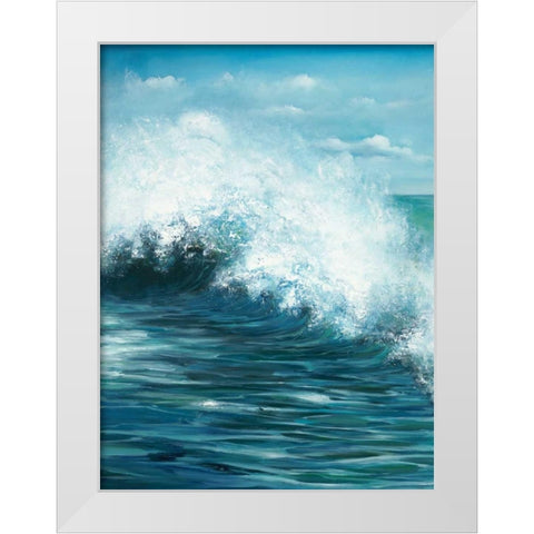 Coastal Wave 1 White Modern Wood Framed Art Print by Art Atelier Alliance