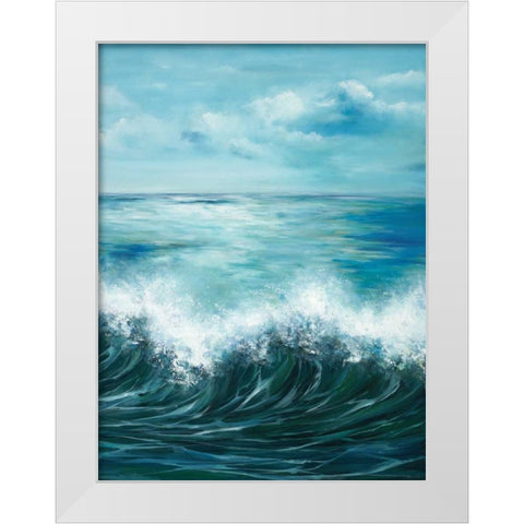 Coastal Wave 3 White Modern Wood Framed Art Print by Art Atelier Alliance
