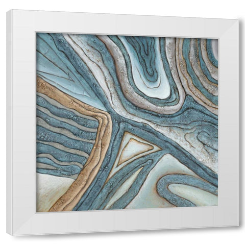 Sedimentary 1 White Modern Wood Framed Art Print by Art Atelier Alliance