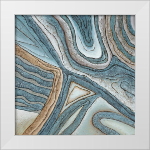 Sedimentary 1 White Modern Wood Framed Art Print by Art Atelier Alliance