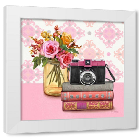 Smile Vintage Vignette White Modern Wood Framed Art Print by Art Atelier Alliance