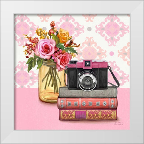 Smile Vintage Vignette White Modern Wood Framed Art Print by Art Atelier Alliance