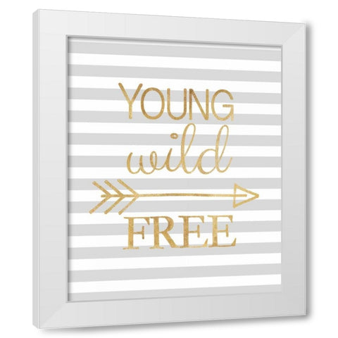 Young - Wild and Free White Modern Wood Framed Art Print by Amori, Miyo