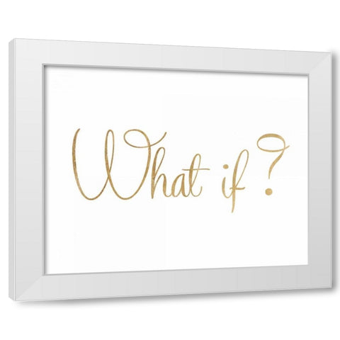 What If? White Modern Wood Framed Art Print by Amori, Miyo