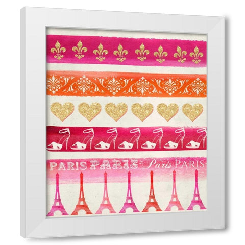 Romance Collection Pattern White Modern Wood Framed Art Print by Amori, Miyo