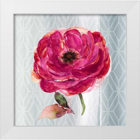 Blooming Beautiful White Modern Wood Framed Art Print by Jing, Jin