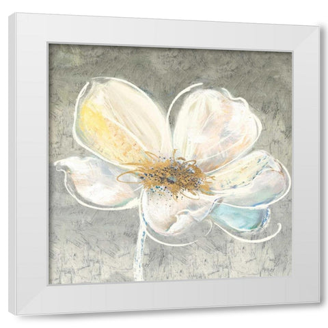 Essence White Modern Wood Framed Art Print by Jing, Jin