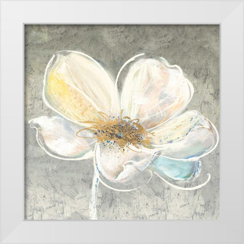 Essence White Modern Wood Framed Art Print by Jing, Jin