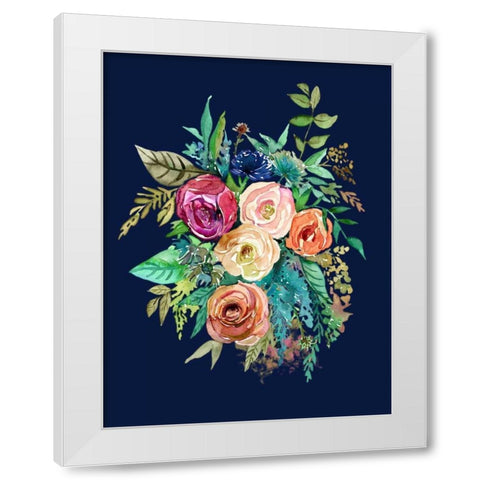 Enchanted Bouquet White Modern Wood Framed Art Print by Jing, Jin