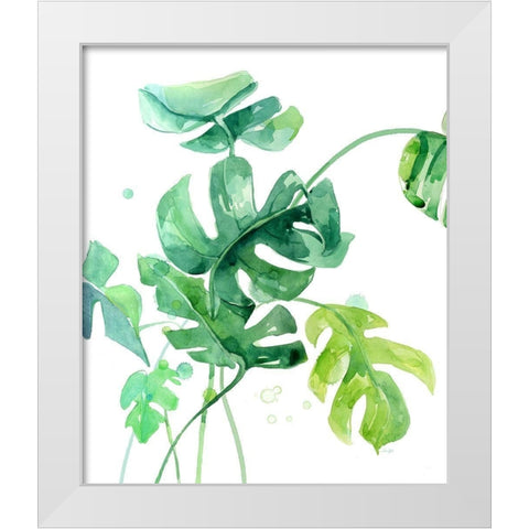Fresh Tropical 1 White Modern Wood Framed Art Print by Jing, Jin