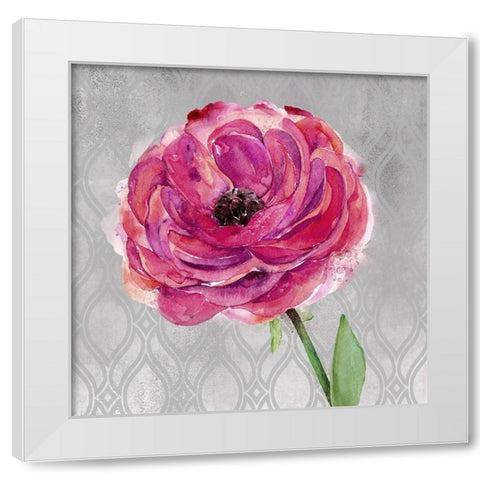 Floral Inspired 2 White Modern Wood Framed Art Print by Jing, Jin