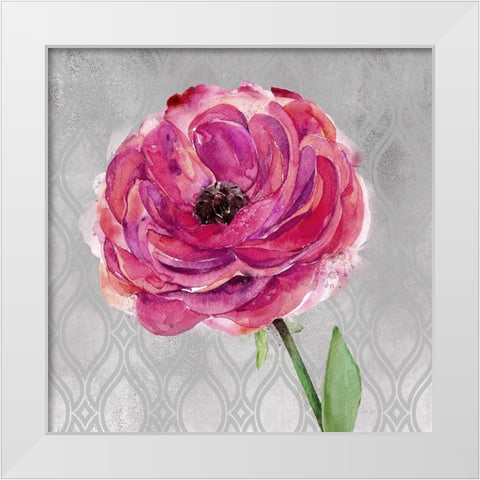 Floral Inspired 2 White Modern Wood Framed Art Print by Jing, Jin