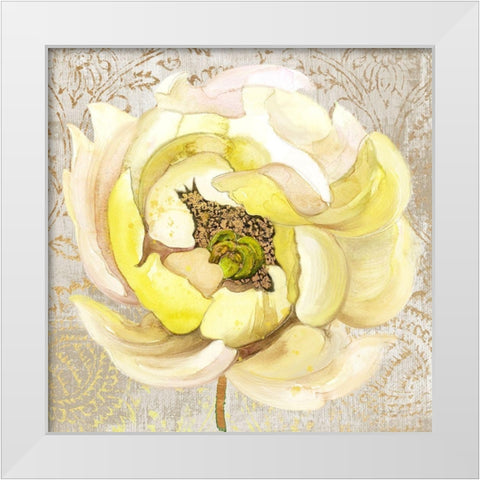Enchanted Floral 2 White Modern Wood Framed Art Print by Jing, Jin
