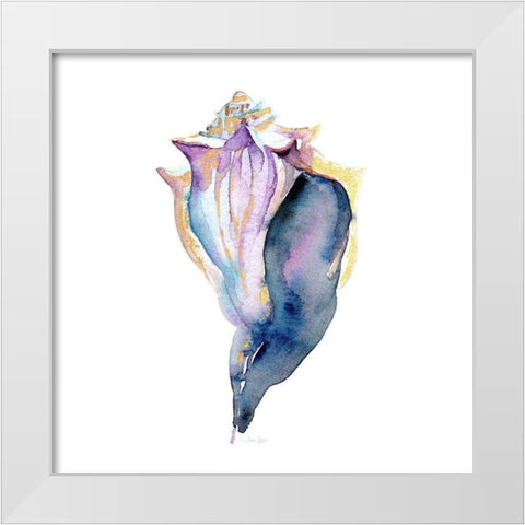 Sea Glass Urchin White Modern Wood Framed Art Print by Jin, Jing