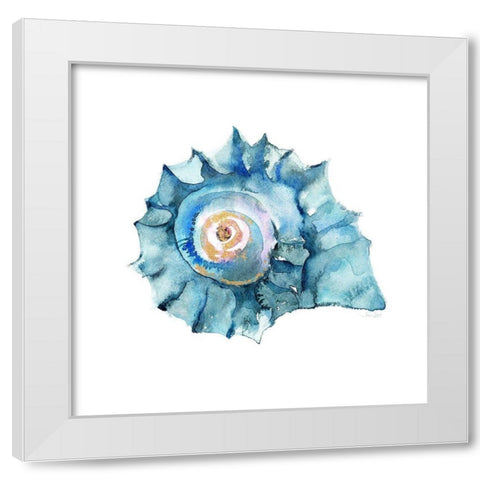 Sea Glass Startfish White Modern Wood Framed Art Print by Jin, Jing
