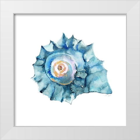 Sea Glass Startfish White Modern Wood Framed Art Print by Jin, Jing
