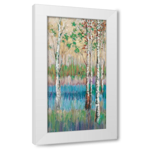 Coastal Spring Birch White Modern Wood Framed Art Print by Zheng, James