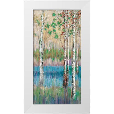 Coastal Spring Birch White Modern Wood Framed Art Print by Zheng, James