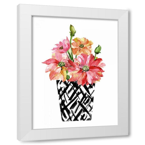 Black and White and Pretty White Modern Wood Framed Art Print by London, Dakota