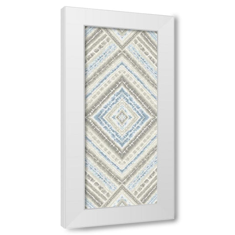 Blye Global Diamond Pattern White Modern Wood Framed Art Print by Grey, Marielle