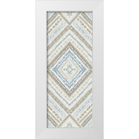 Blye Global Diamond Pattern White Modern Wood Framed Art Print by Grey, Marielle