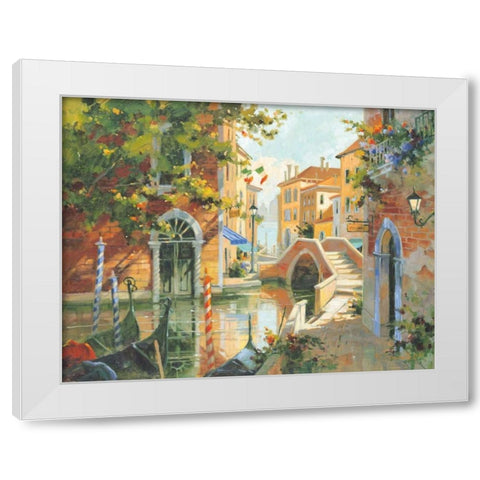 Venice White Modern Wood Framed Art Print by Simandle, Marilyn
