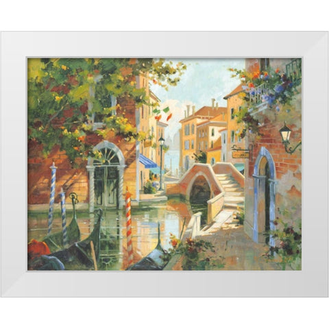 Venice White Modern Wood Framed Art Print by Simandle, Marilyn
