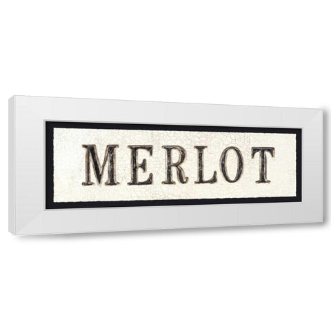 Merlot White Modern Wood Framed Art Print by Fabiano, Marco