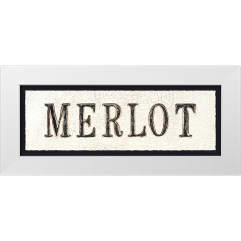 Merlot White Modern Wood Framed Art Print by Fabiano, Marco