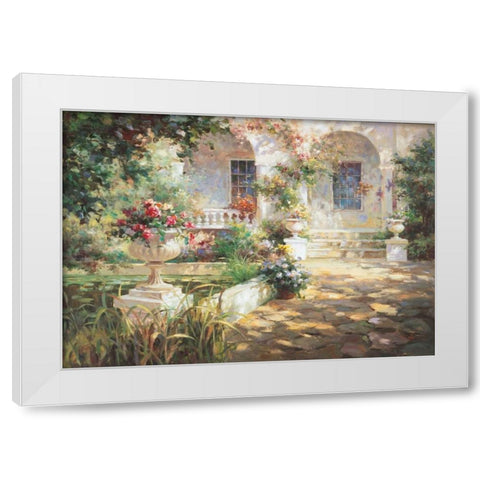 Sunlit Colonade White Modern Wood Framed Art Print by Oxley, Vail