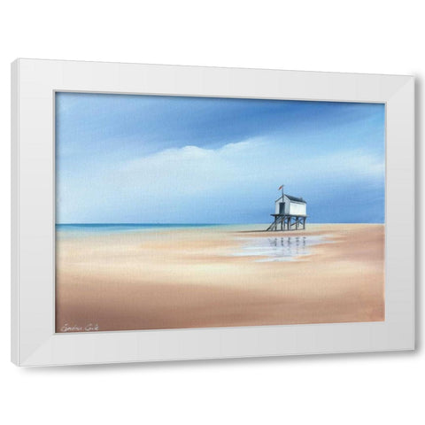 Beachhouse II White Modern Wood Framed Art Print by Cook, Andrea