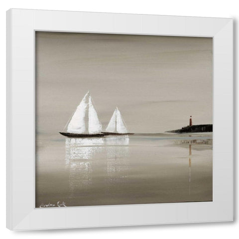 Sailing Grey I White Modern Wood Framed Art Print by Cook, Andrea