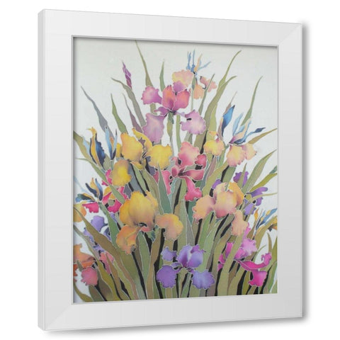 Floral Classico White Modern Wood Framed Art Print by Mayskaya, Alisa