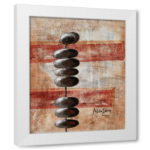 Connected White Modern Wood Framed Art Print by die Zakko, Art