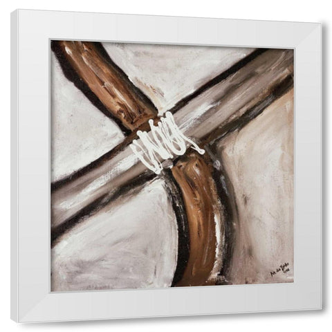 Crossing Band I White Modern Wood Framed Art Print by die Zakko, Art