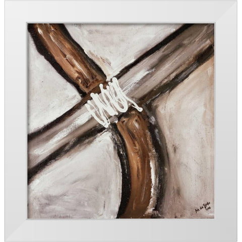 Crossing Band I White Modern Wood Framed Art Print by die Zakko, Art
