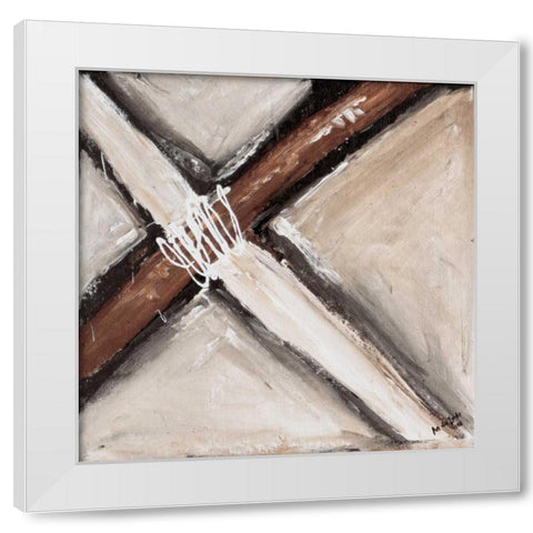 Crossing Band II White Modern Wood Framed Art Print by die Zakko, Art