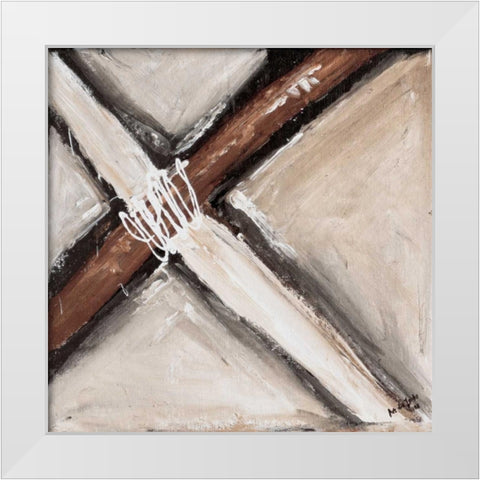 Crossing Band II White Modern Wood Framed Art Print by die Zakko, Art