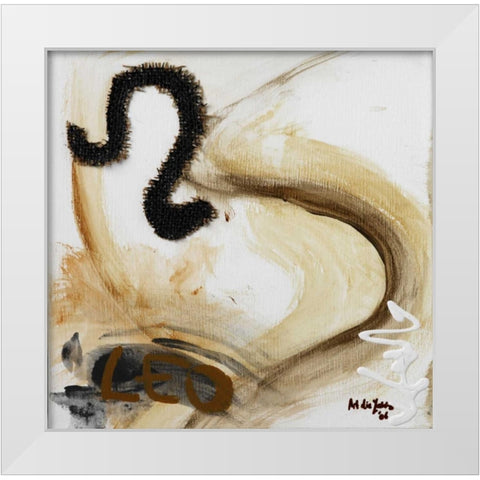 Leo White Modern Wood Framed Art Print by die Zakko, Art