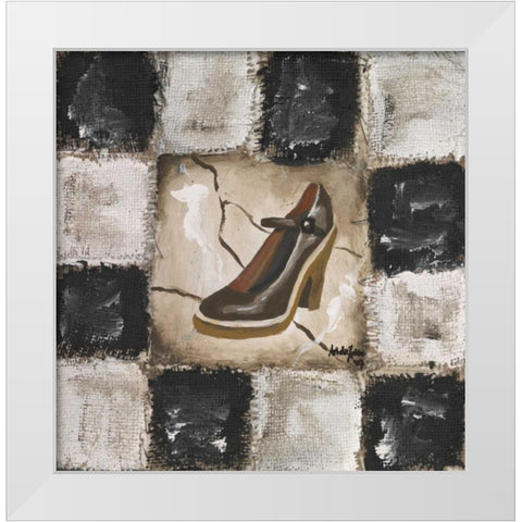 Shoe II White Modern Wood Framed Art Print by die Zakko, Art