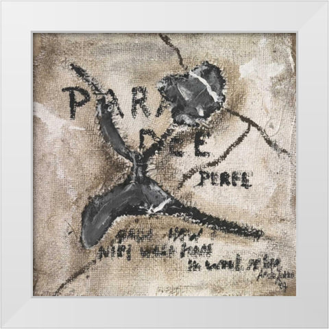 Marks White Modern Wood Framed Art Print by die Zakko, Art