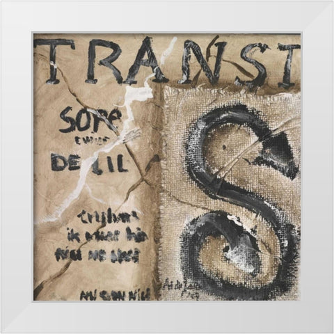 Signs  White Modern Wood Framed Art Print by die Zakko, Art