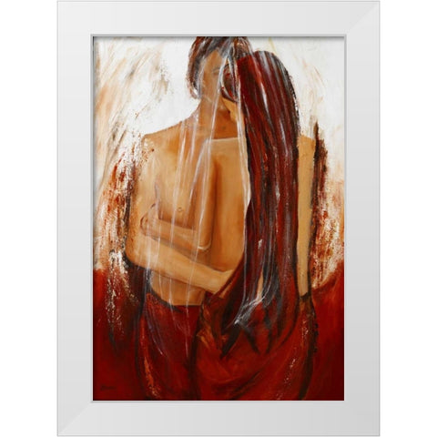 Lady II White Modern Wood Framed Art Print by Chantrel, Mieke